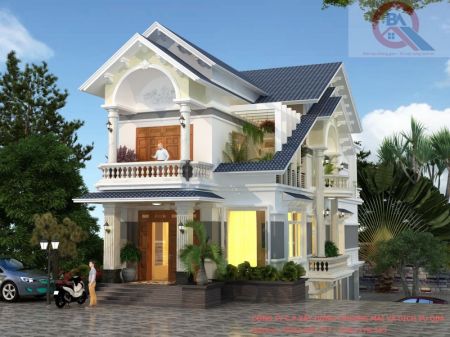MẪU BIỆT THỰ ĐẸP 3 TẦNG (8MX24M)