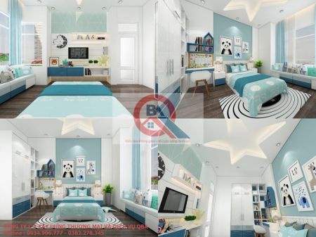 PHÒNG NGỦ DÀNH CHO BÉ TRAI RẤT ẤN TƯỢNG ( 5M X4M)