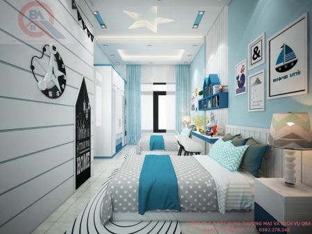 PHÒNG NGỦ SINH ĐÔI ĐẦY ẤN TƯỢNG ( 5M X 8M)