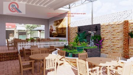 QUÁN CÀ PHÊ TRỆT KHÔNG GIAN THOÁNG (10M X 20M)